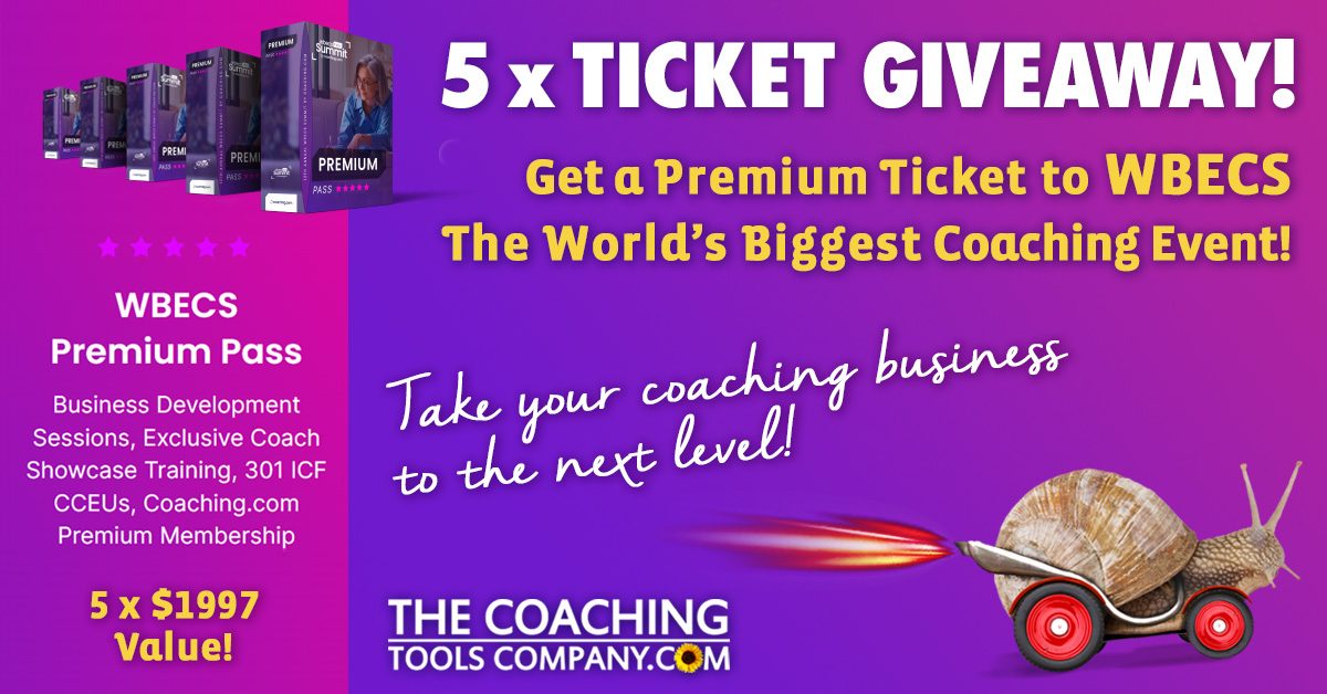 5 x WBECS Tickets on Purple Background with text