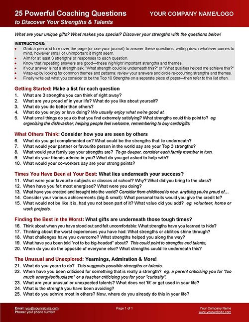 25 Powerful Questions to Identify Strengths