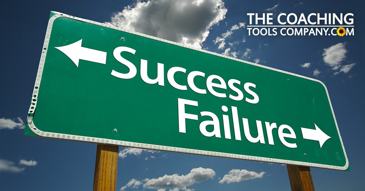 Sign showing Success or Failure (Black or White Thinking)