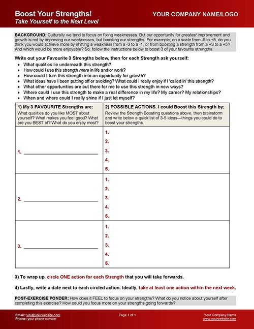 Boost Your Strengths Exercise