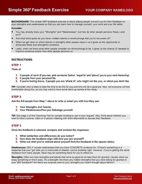 Simple 360 Feedback Exercise